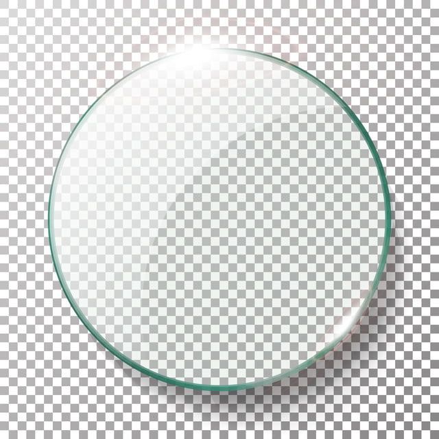 a glass plate on a checkered background is shown in the shape of a circle