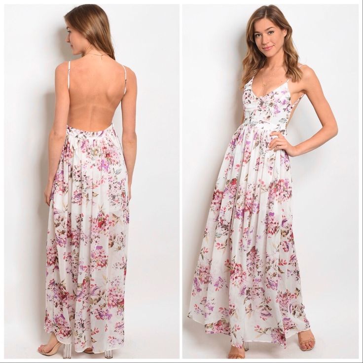 This Dress Has A Plunging Neckline, Fitted Waist And The Fabric Content Is: 100% Polyester. Offers Considered, No Low Balling. Any Questions Please Don’t Hesitate To Ask. Flirty Floral Print Maxi Dress For Summer, Flirty Floral Print Summer Maxi Dress, Flirty Fitted Maxi Dress With Floral Print, Flirty Backless Floral Print Dress, Flirty Backless Dresses With Floral Print, Flirty Floral Print Maxi Dress For Beach, Flirty Floral Print Maxi Dress, Chic Floral Print Sundress For Date Night, Chic Floral Sundress For Date Night