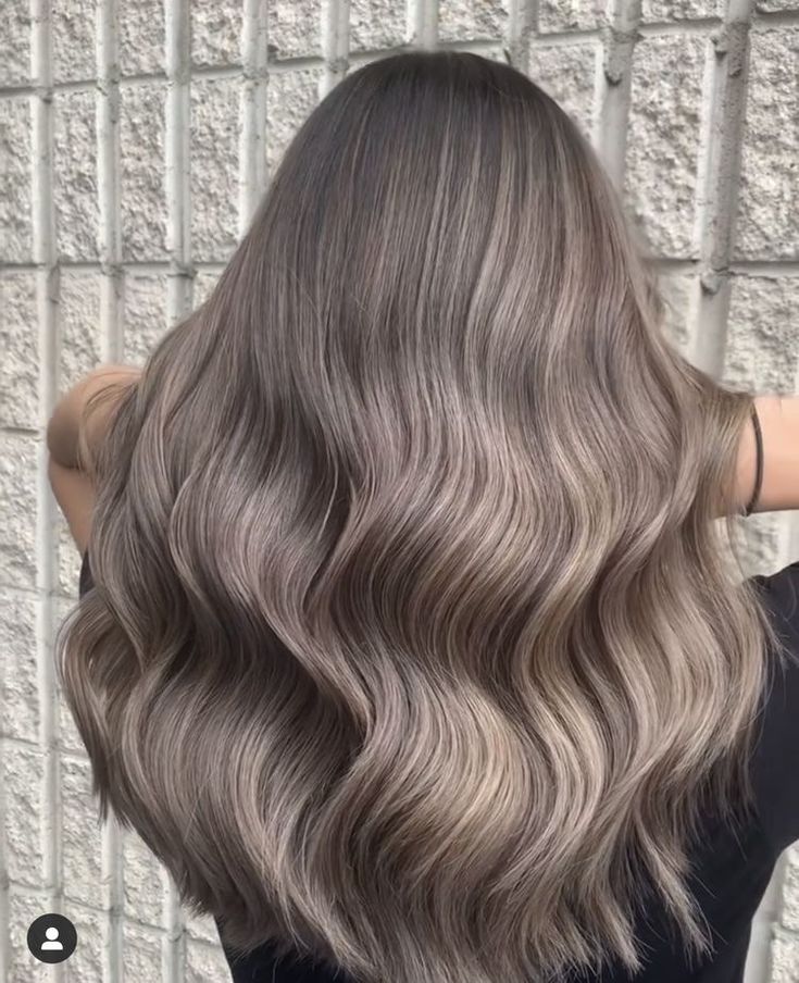 Sand Brown Hair Color, Pretty Hair Color Ideas For Brunettes Highlights, Ash Mushroom Hair, Ash Beige Hair Color, Smoky Beige Hair, Ash Blonde Hair Asian, Brown Ashy Hair, Light Mushroom Brown Hair Color, Ash Beige Brown Hair