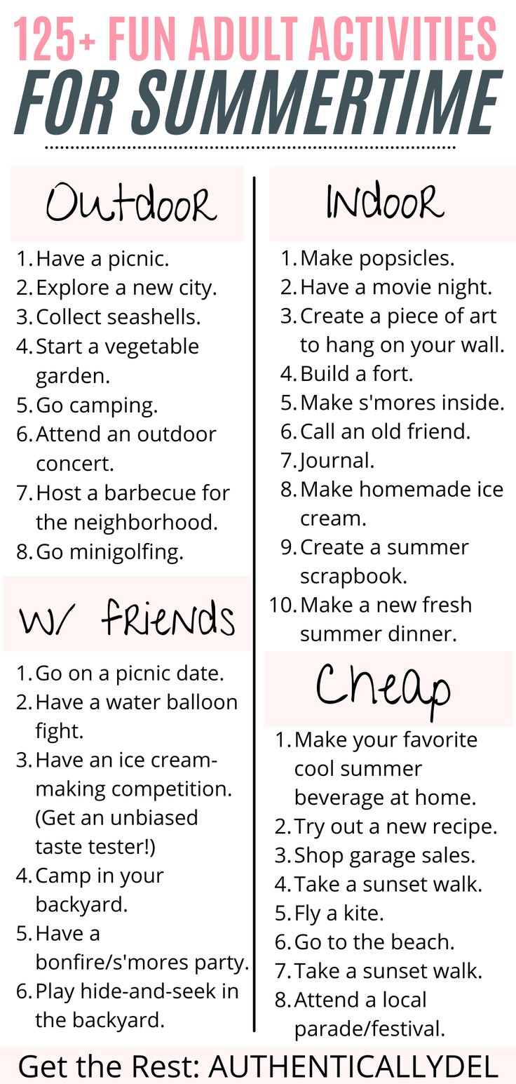 Summer Activities for Adults Summer Activities For Adults, Adult Activities, Summertime Activities, Activities To Do At Home, Dating Ideas, Things To Do At Home, Fun Summer Activities, Summer Activity, Summer Fun List