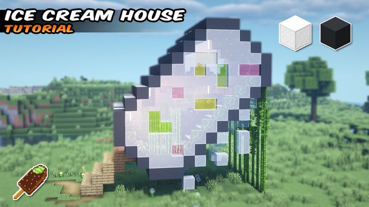 an ice cream house is shown in this minecraft video game screenshoter image