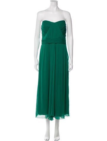 Badgley Mischka Evening GownGreenStraplessConcealed Zip Closure at BackDesigner Fit: Dresses by Badgley Mischka typically fit slim, those with a curvy figure may wish to take one size up. Elegant Bandeau Bridesmaid Dress, Formal Strapless Pre-draped Evening Dress, Green Strapless Dress With Sweetheart Neckline For Gala, Strapless Green Evening Dress With Ruched Bodice, Green Strapless Evening Dress For Gala, Green Strapless Formal Dress, Green Strapless Dress With Sweetheart Neckline For Formal Occasions, Elegant Green Strapless Floor-length Dress, Strapless Green Evening Dress For Cocktail