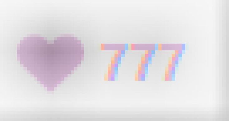 an image of a heart and the word 777 on it's left side