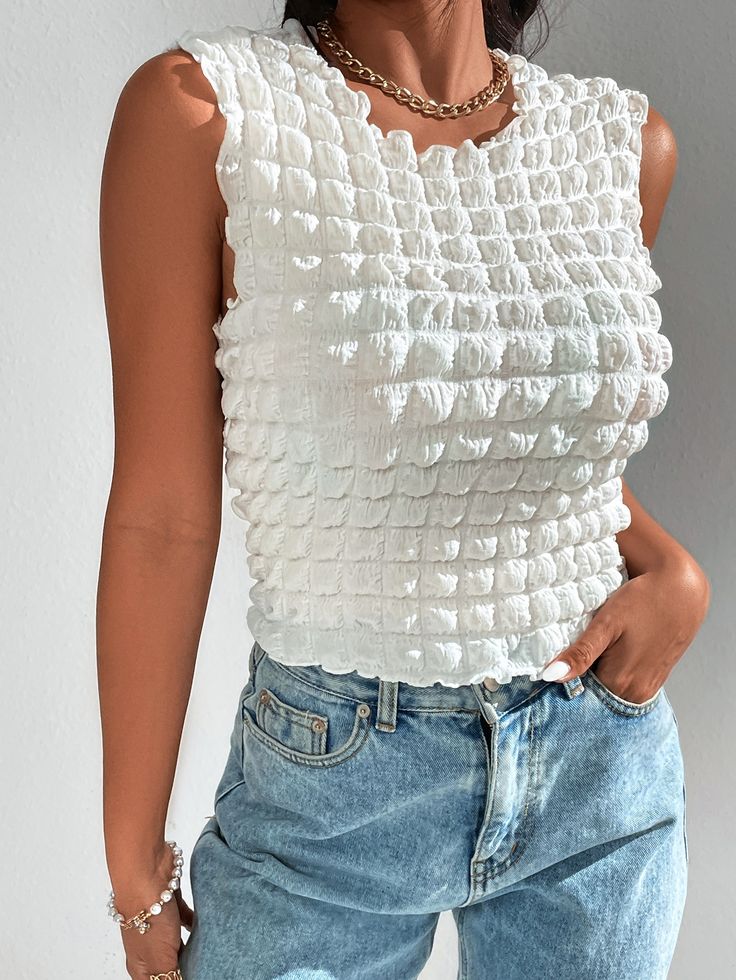 Tie Back Tank Top, Outfit 2022, Plus Size Spring, Plus Size Outfit, Women Tank Tops, Fashion Plus Size, Fabric Medium, Tank Top Cami, White Casual