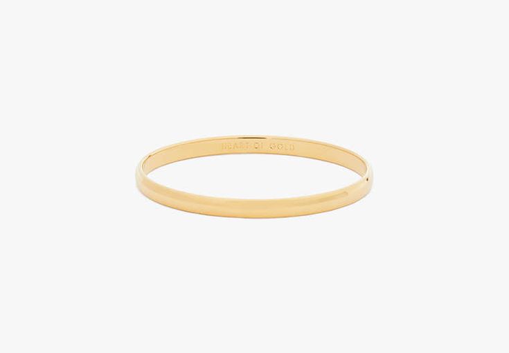 Heart Of Gold Idiom Bangle | Kate Spade New York Kate Spade Heart, Bday Wishlist, Xmas Wishlist, Kate Spade Bracelet, Classic Bangles, Enamel Bangle, Sweet Words, Heart Bracelet, Heart Of Gold