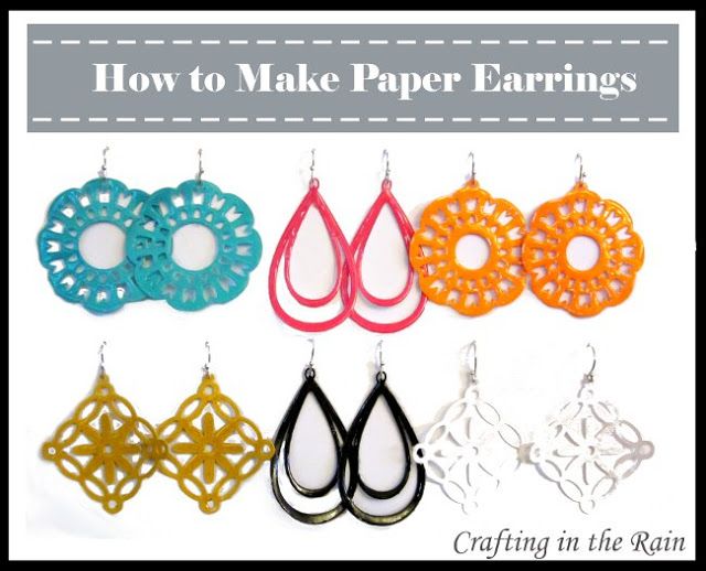 how to make paper earrings with crochet in the rain