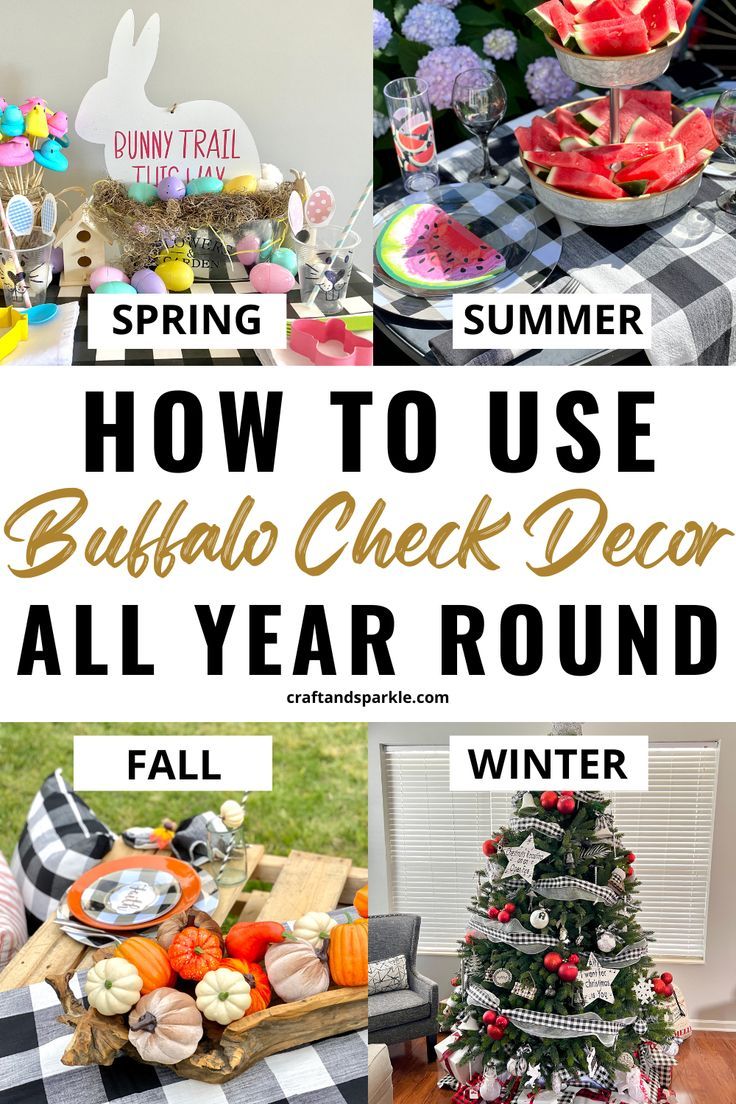 how to use buffalo check decor all year round