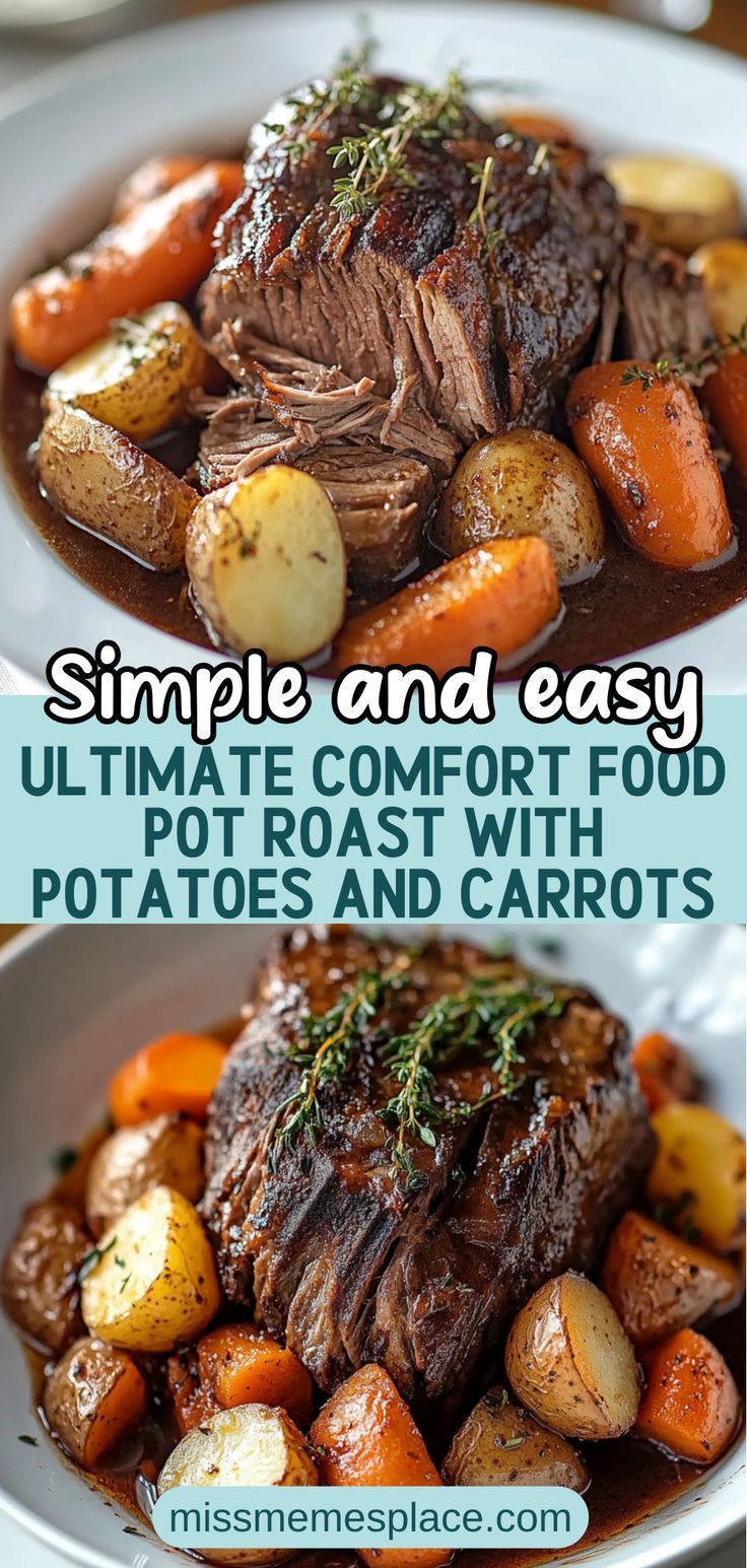 two pictures showing different types of food in the same bowl, one with potatoes and carrots