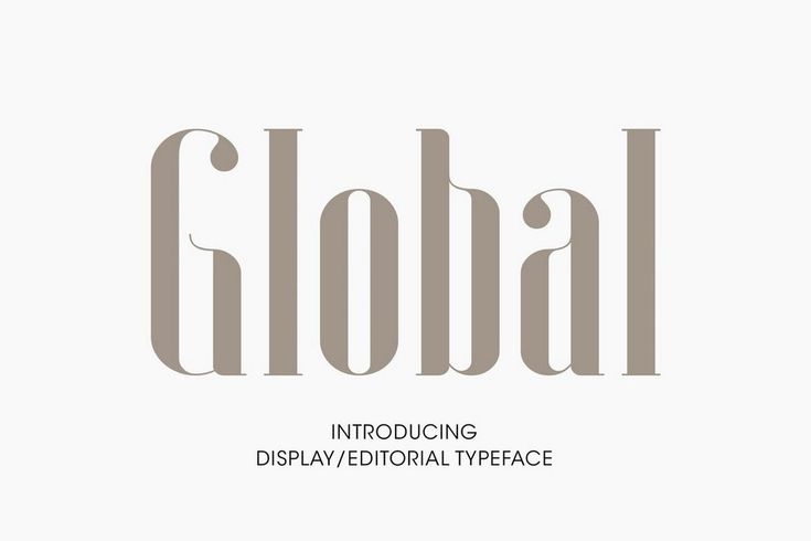 the text global is displayed in black and white