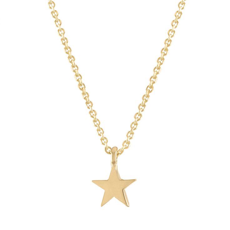 "14k SOLID gold star pendant necklace. Elegant. Dainty. Classic.  This beautiful necklace made with 14k yellow gold and a star pendant is elegant yet simplistic, making it perfect for both everyday wear or special occasions. It also makes the perfect gift for any holiday or occasion, as its classic, timeless style makes it a great option for just about anyone. GUARANTEED DELIVERY within 5 business days within the U.S. and comes in a gift box.  Further details below: - 18\" length cable chain - 1 Classic Star Shaped Necklace For Gift, Classic Star-shaped Necklace As Gift, Classic Star-shaped Necklace For Gift, Minimalist Yellow Gold Star Necklace, Yellow Gold Everyday Charm Necklace With Star Charm, Everyday Yellow Gold Charm Necklace With Star, Everyday Yellow Gold Necklace With Star Charm, Gold Star Necklace, Gold Star Pendant