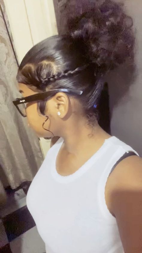 Braided Bun Hairstyles Natural Hair, Heart Side Part Slick Back, Natural Heart Hairstyles, Heart Style Hair, Curly Hairstyles With Swoop, Heart Curly Hairstyles, Cute Hairstyles Long Curly Hair, Hair Styles For Medium Length Updo, Ponytail With Heart Swoop