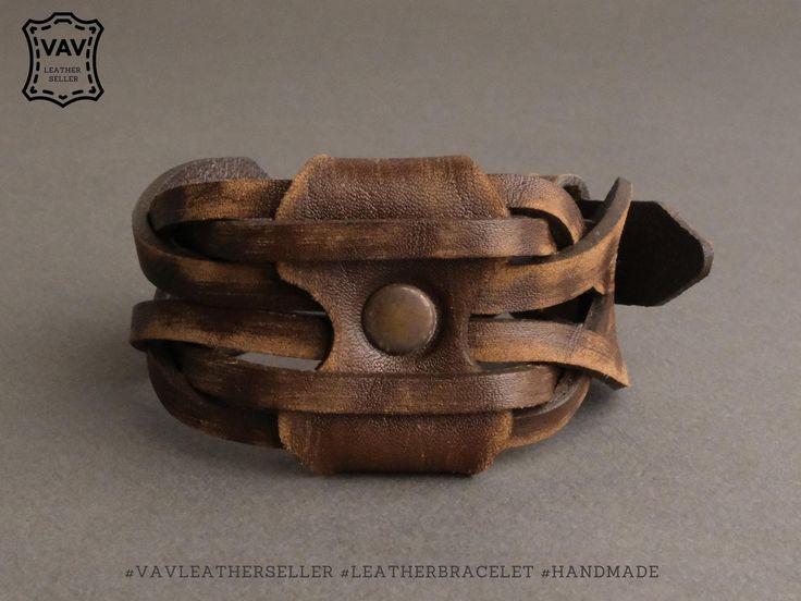 High Quality Leather Bracelet Leather cuff Handmade leather bracelet Distressed leather bracelet Genuine Leather Bracelet Brown Handcraft Wide bracelets are made of genuine cowhide and can be locked in several different lengths. Simple enough to wear every day. Leather is a very dynamic natural material with unique patterns in its veins and this helps to give the bracelet a little more spirit than other non-leather bracelets. Over time, genuine leather bracelets develop a distinctive patina that Leather Wristband For Everyday Use, Distressed Brown Leather Bracelets As Gift, Brown Leather Wristband, Rugged Leather Bracelets, Rustic Leather Cuff Bracelet With Leather Strap, Brown Leather Bracelet With Wrist Strap, Vintage Brown Leather Bracelet As A Gift, Rustic Leather Cuff Bracelet, Leather Bracelet With Wrist Strap For Everyday Use