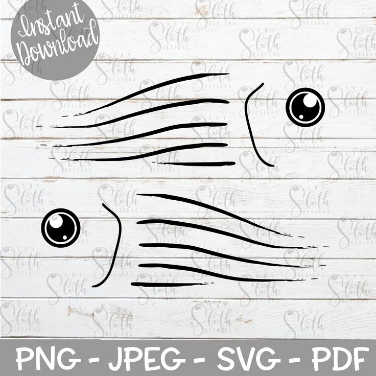 an image of a fish with eyes on it's side and the words, instant drawn