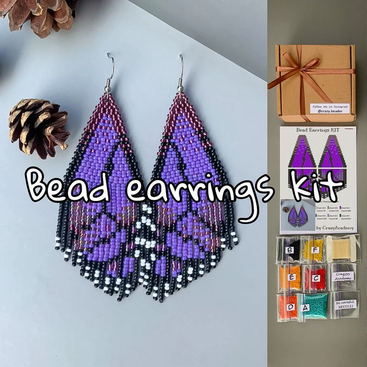 the bead earrings kit is ready to be shipped