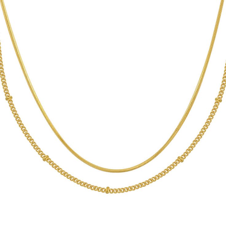 This Lisbon Necklace is the perfect addition to your jewelry box! Its dainty double chain design makes it suitable for any occasion. Put it on to brighten your day and be the envy of all your friends! Double Chain, Chain Design, Snake Chain, Brighten Your Day, Beaded Chain, Lisbon, Layered Necklaces, Necklace Lengths, Jewelry Box