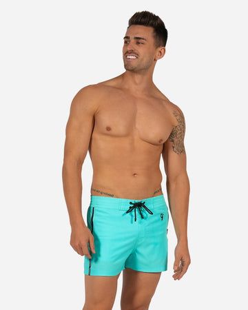 5" Fluro Aqua - Tucann America Swim Shorts, Swimming