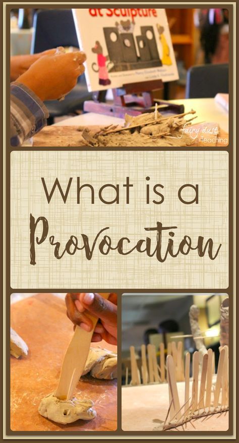 what is a provocationion? with pictures of people working on crafts and making things