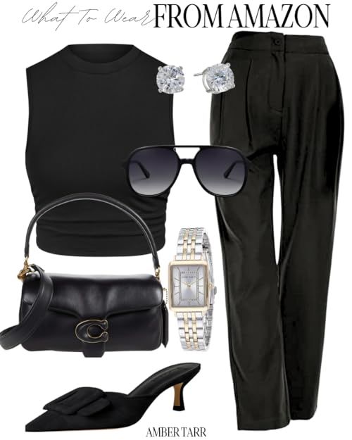 Amber Tarr's Amazon Page Summer Date Night Outfit Casual, All Black Summer Outfits, Casual Church Outfits Summer, Church Outfit Casual, Date Night Outfit Summer, Chic Summer Outfits, Future Style, Black Outfits, Workout Outfits