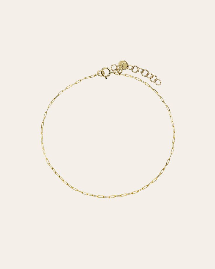 Beautifully crafted from 14k solid gold, this dainty and minimal baby open link chain bracelet from our Everlasting Collection is designed for daily wear. Delicately lightweight and adjustable, it's perfect for any look! Links: Approx. 3mm(H) by 1mm(W) Weight: 7" is approx. 0.46 grams Standard Production: 6-9 business days Rush Order Production: 3-6 business days Shipping: Select shipping method at checkout.Shipped from our L.A. Studio *Eligible for return, per our policy. See here for details. Dainty Link Chain Bracelet With Delicate Chain, Dainty Gold Paperclip Bracelet With Adjustable Chain, Dainty Gold Bracelet With Cable Chain Links, Minimalist 14k Gold Chain Bracelet With Extender, Delicate Link Chain Bracelet, Dainty Gold Chain Paperclip Bracelet, Everyday 14k Gold Chain Bracelet With Extender, Delicate Chain Link Bracelet, Dainty Adjustable 14k Gold Paperclip Bracelet