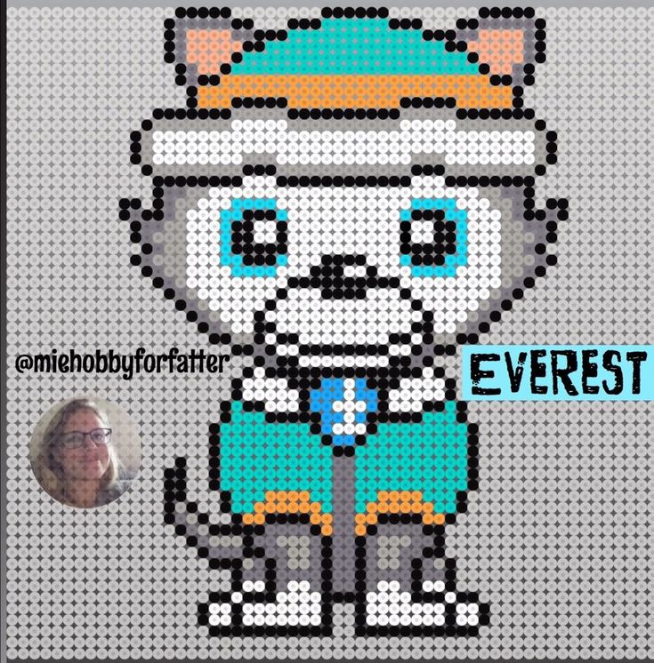 an image of a cat with blue eyes on it's face and the words everest