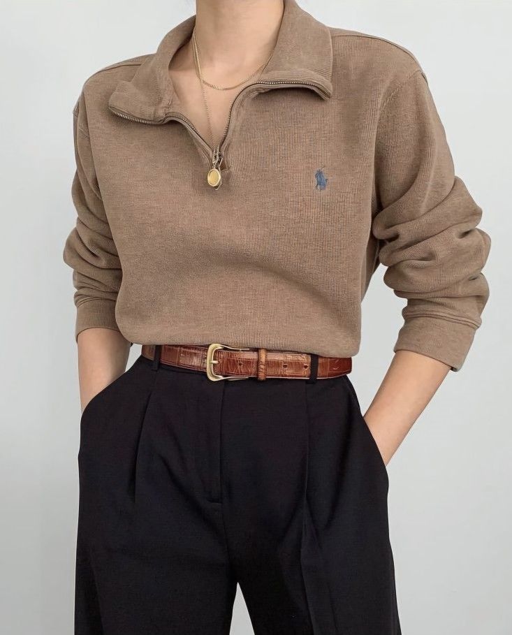 Ralph Lauren Half Zip Women, Ralph Lauren Academia, Ralph Polo Lauren Outfits, Polo Outfits For Women Aesthetic, Ralph Lauren Women Outfits, Vintage Ralph Lauren Aesthetic, Ralph Lauren Outfits Women, Ralph Lauren Style Women, Polo Ralph Lauren Women Outfits