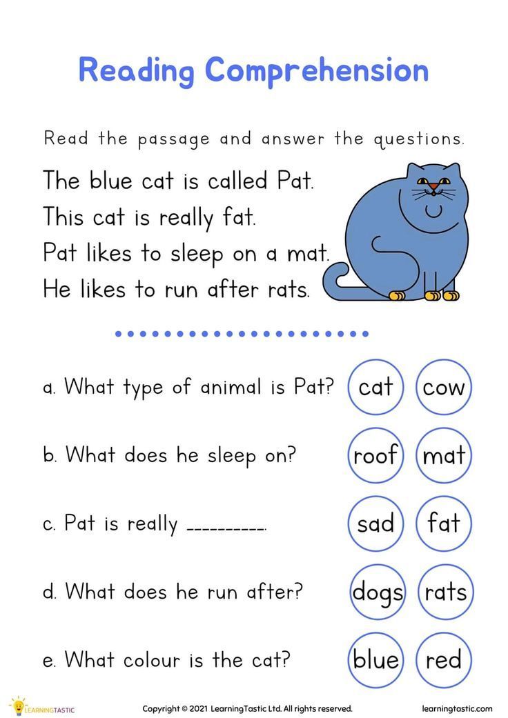 reading worksheet for children to learn how to read