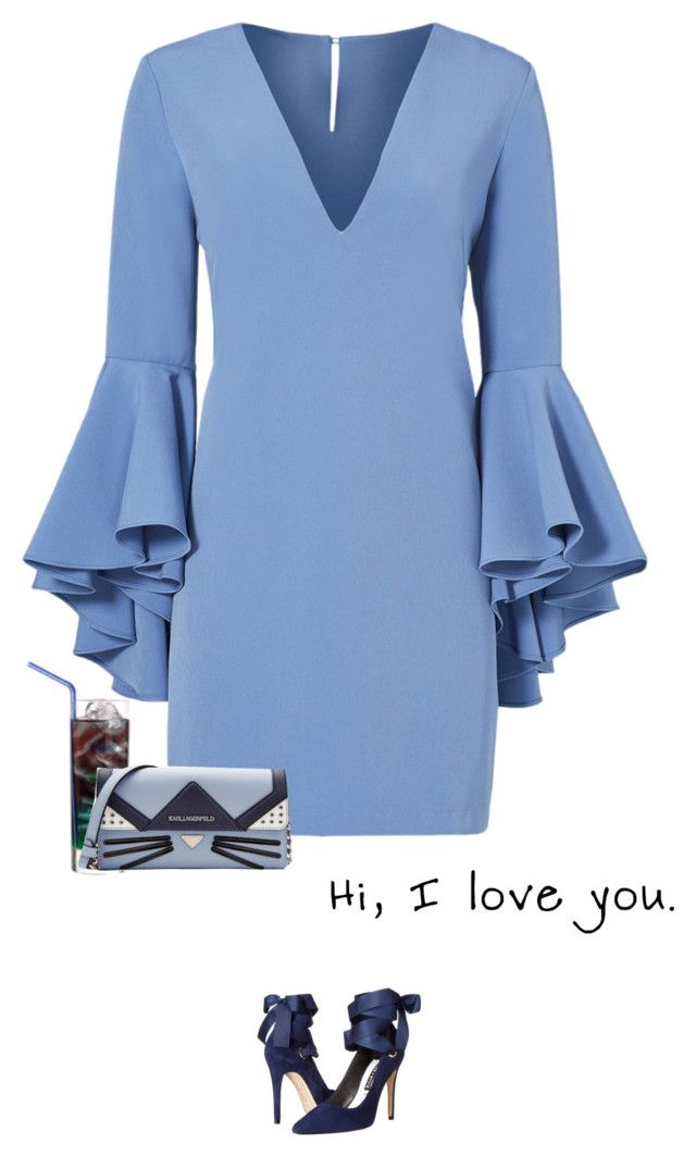 "hi" by mimas-style ❤ liked on Polyvore featuring Milly, Karl Lagerfeld and Alice + Olivia Blue Gardens, Dinner Party Outfits, Chic Dress Classy, Blue Long Sleeve Dress, Complete Outfits, Modern Bride, Chic Dress, Alice Olivia, Cute Fashion