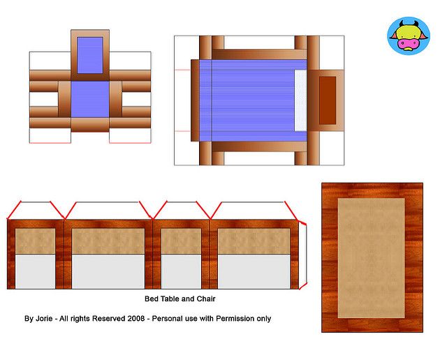 the plans for a table and chair are shown