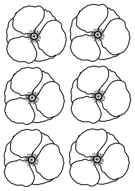 four flowers that are drawn in black and white