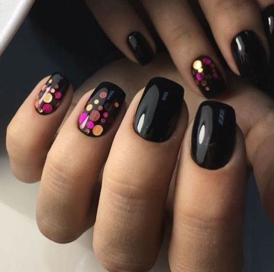 99 + Trending Black Nails Art Manicure Ideas – OSTTY Ballerina Nail Art, Peeling Facial, Cute Nail Colors, Cute Summer Nail Designs, Black Nail Art, Nail Art Designs Summer, Sinful Colors, Summer Nail Art, Black Nail Designs