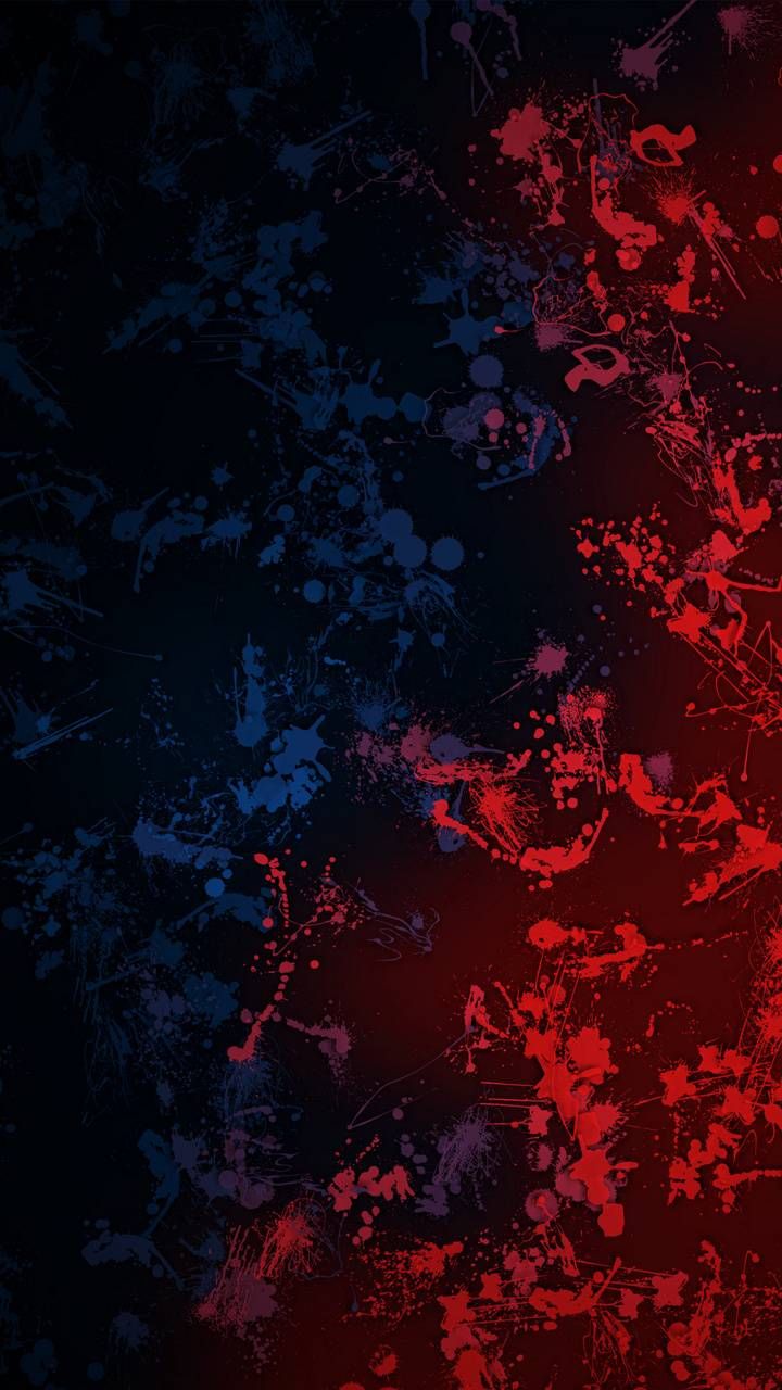 an abstract red and blue background with splatters