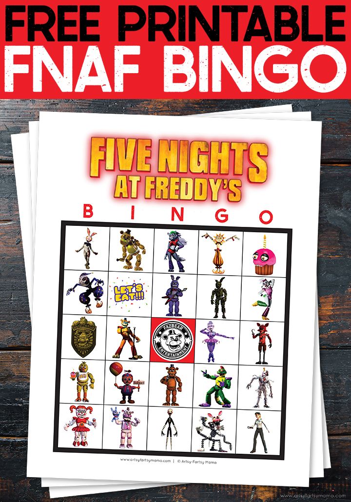 five nights at teddy's free printable game for the kids to play with