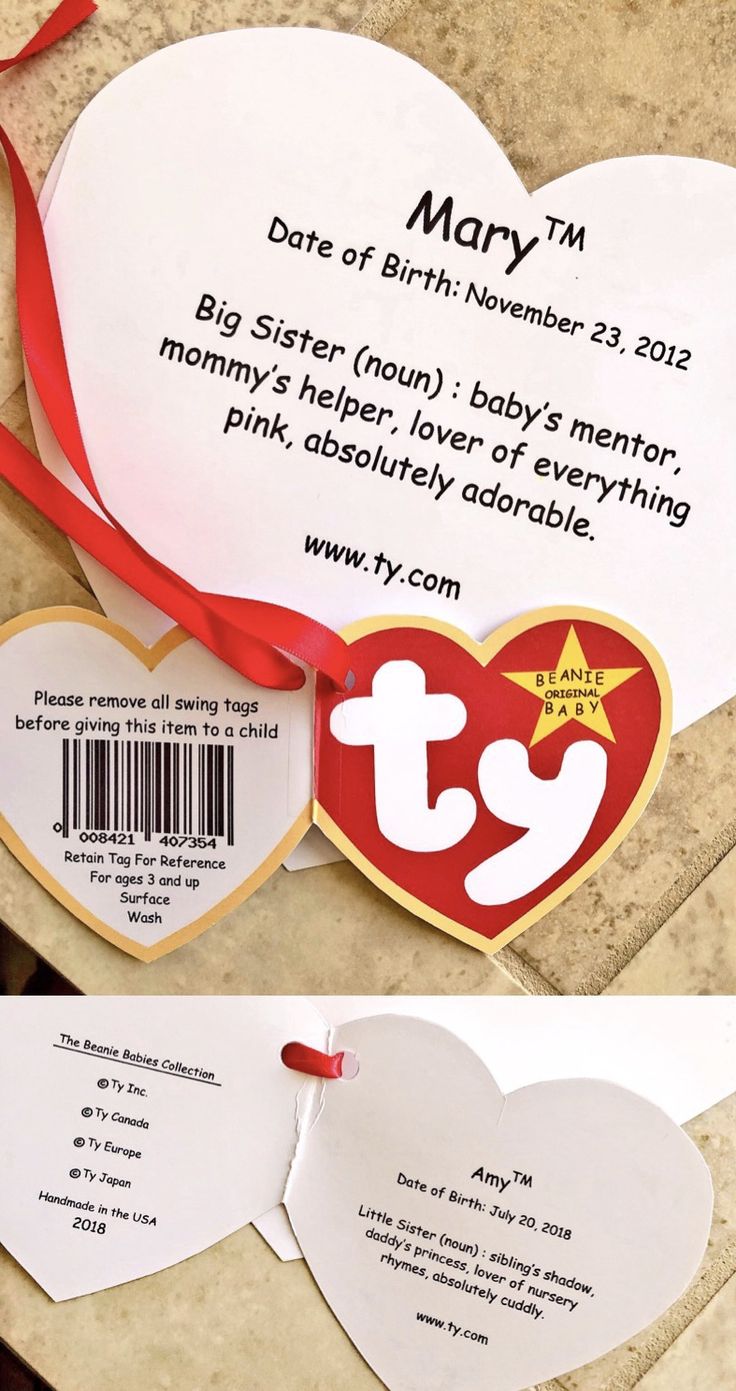 two heart shaped tags attached to each other