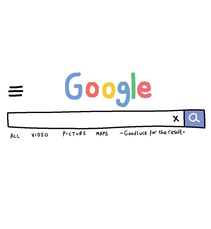 an image of the google search bar on a computer screen, with text below it