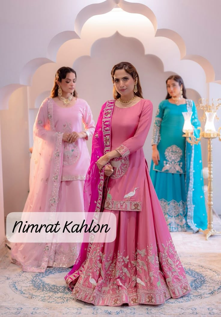 Pink Colour Suit Design, Waheguru Quotes, Lehenga Dress, Bridal Dresses Pakistan, Color Blocking Outfits, Gowns Dresses Elegant, Pakistani Fancy Dresses, Beautiful Pakistani Dresses, Women Dresses Classy