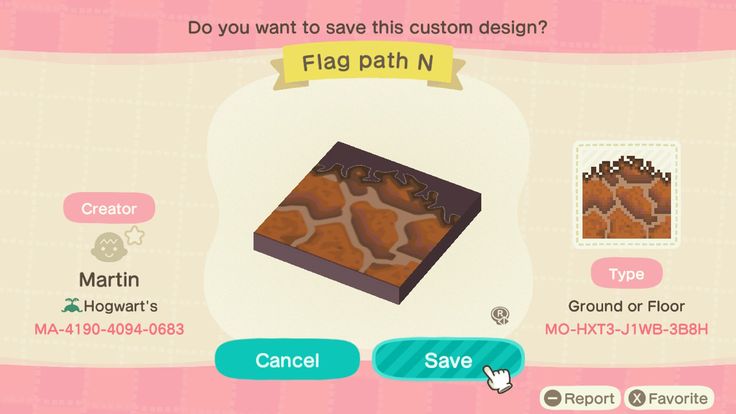 an animal crossing game screen with the caption do you want to save this custom design?