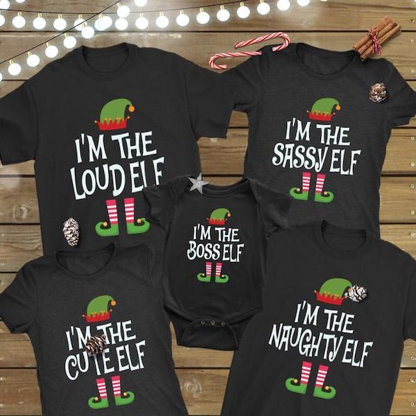 Family Matching Christmas Elf Pajama Shirts Christmas Shirts Vinyl, Christmas Outfit Ideas For Family, Elf Pajamas, Pajamas Summer, Christmas Outfit Ideas, Christmas Pj, Christmas Jammies, Elf Shirt, Matching Christmas Shirts