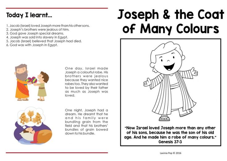 an image of the story of joseph and the coat of many colors in this book