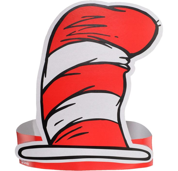 a red and white cat in the hat headband on top of a roll of tape