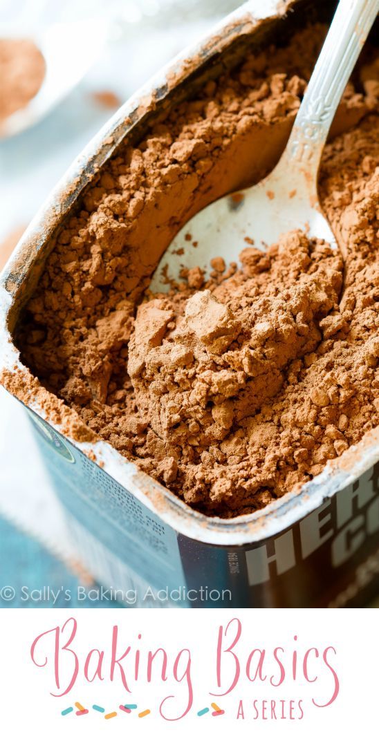 a close up of a baking dish with a spoon in it and the words baking basics above it