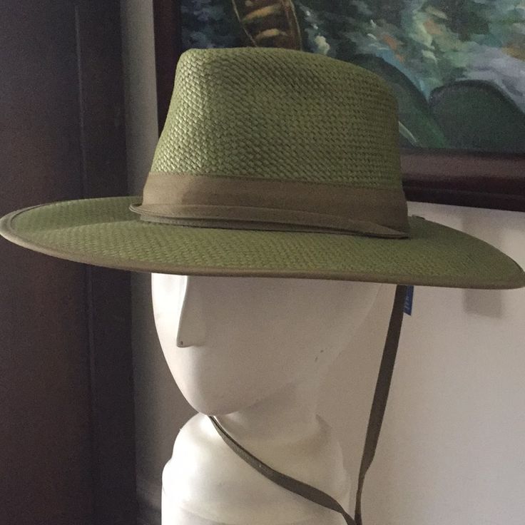 Nwt- Dockers 100%/Natural Fibers, One-Size-Fits-All Hat In Earth-Tone Greens. Love The Sun, But Get Great Defense W/This Green Envious Sun Protector Gear! Earth Tones, Natural Fibers, Panama Hat, Fedora, Defense, Accessories Hats, The Sun, Women Accessories, Sun