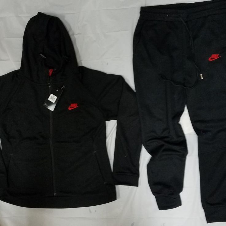 Nike Zipup Hoodie And Pants Fits Like Large In Men’s Black Hooded Tracksuit For Sports, Black Hooded Tracksuit For Winter, Black Tracksuit With Pockets For Streetwear, Casual Black Tracksuit For Winter, Black Hooded Winter Tracksuit, Casual Black Winter Tracksuit, Black Hooded Tracksuit Sportswear, Casual Nike Tracksuit For Fall, Black Casual Hooded Tracksuit