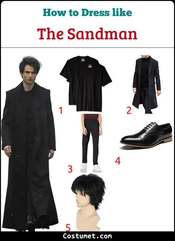 the sandman is wearing all black for halloween