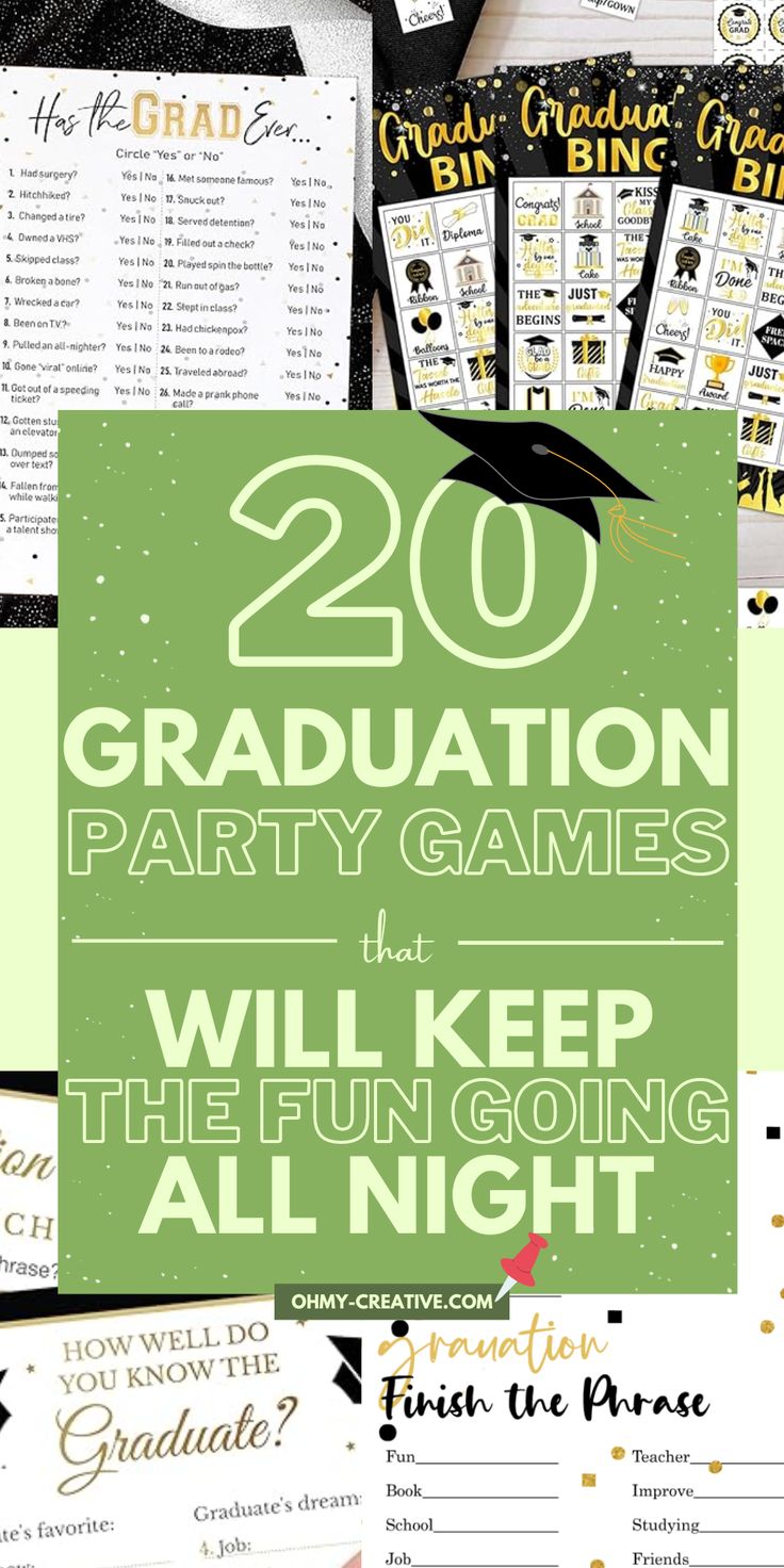 graduation party games that will keep the fun going all night