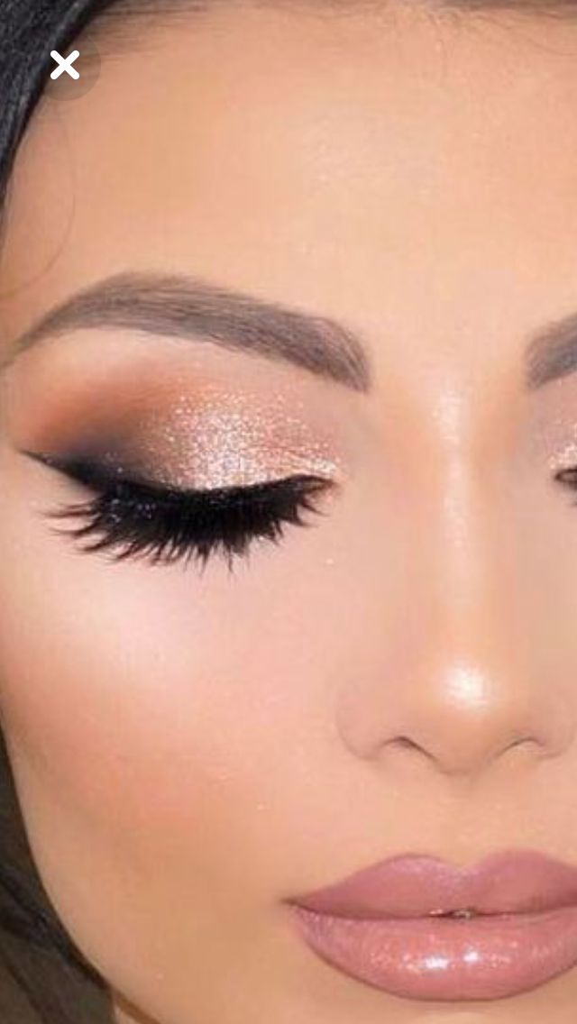 Wedding Makeup Glitter Eyes, Quinceanera Makeup, Ball Makeup, Soft Eye Makeup, Hazel Eye Makeup, Wedding Eye Makeup, Glam Wedding Makeup, Glitch In The Matrix, Event Makeup