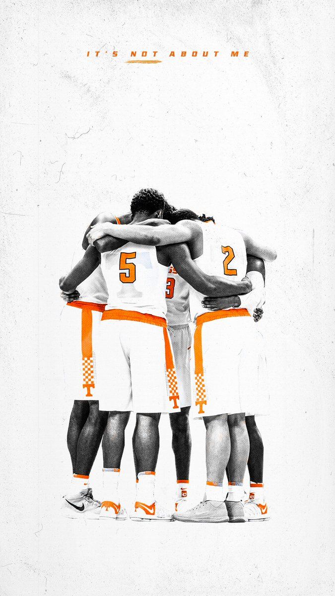 three basketball players hugging each other in front of a white background with the words, it's not about me