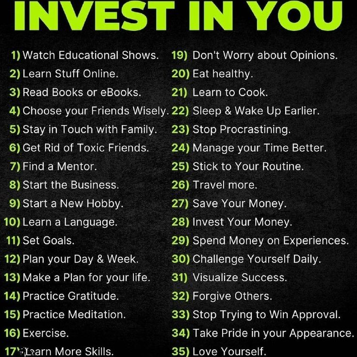 a poster with the words invest in you