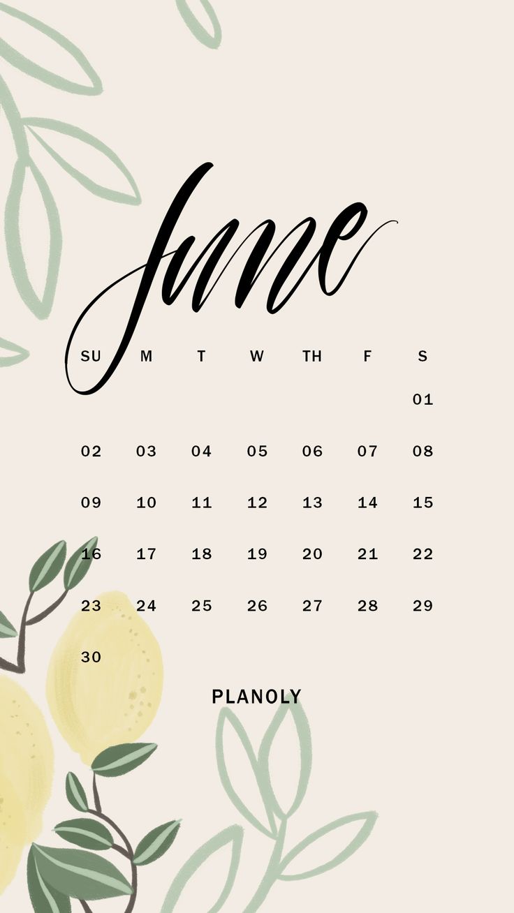 a calendar with lemons on it and the word jane written in cursive writing