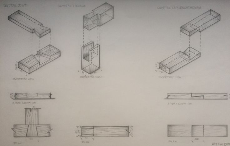 some drawings of different types of furniture