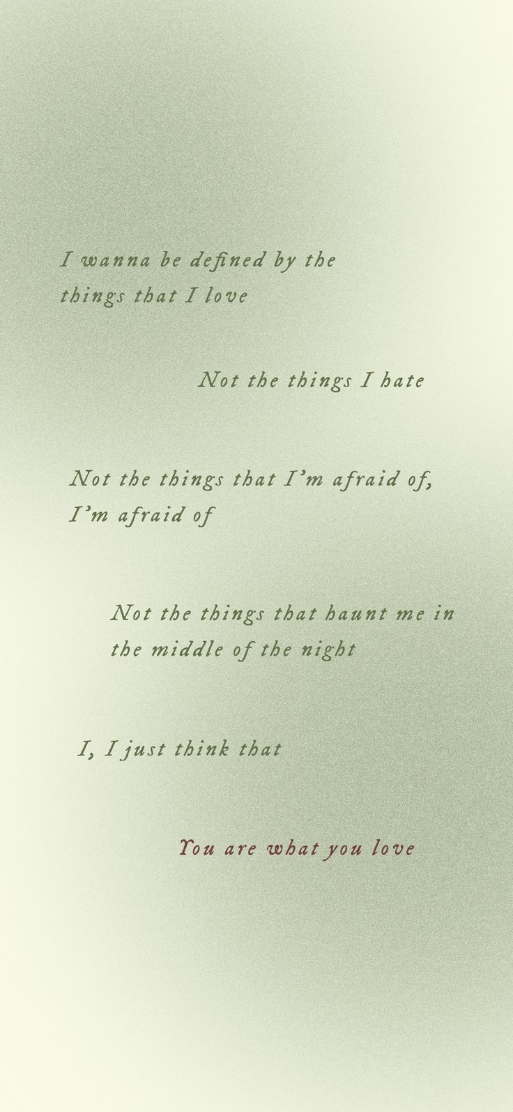 an image of a poem written in red on a white background with the words i cannot be difficult by the things that i love